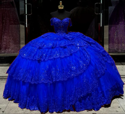 Luxury Red Quinceanera Dress with Crystal Beading Lace Appliques Sweet 16 15 Ball Gown
