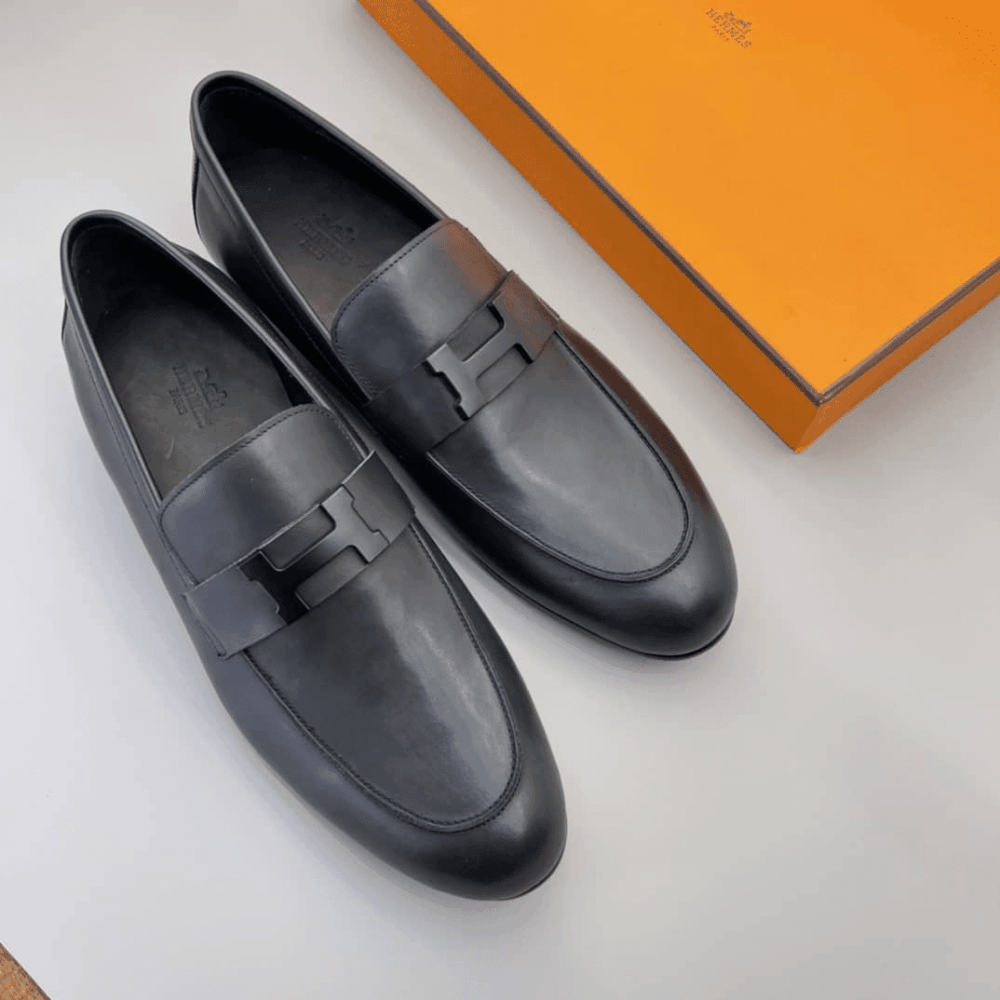 Hermes Paris Loafer Black With Black Metal H232903ZA02395