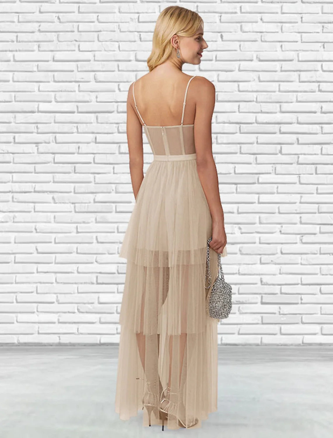 Ball Gown Prom Dresses Tiered Plisse Dress Wedding Guest Party Wear Floor Length Sleeveless Sweetheart Tulle Backless Ladder Back with Pure Color 2026