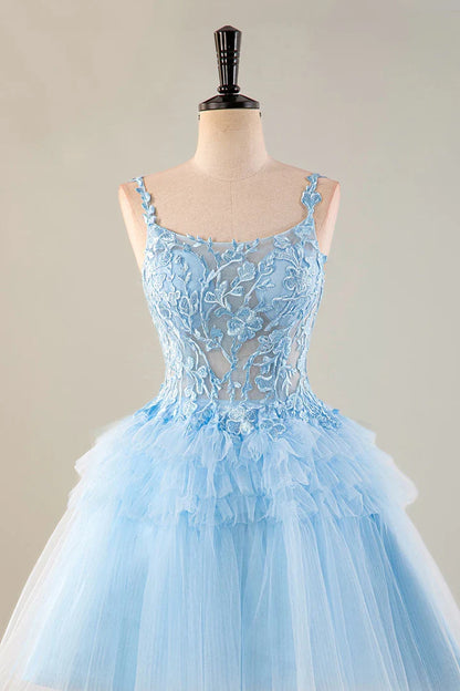 Cute light blue transparent body decal back to school dress