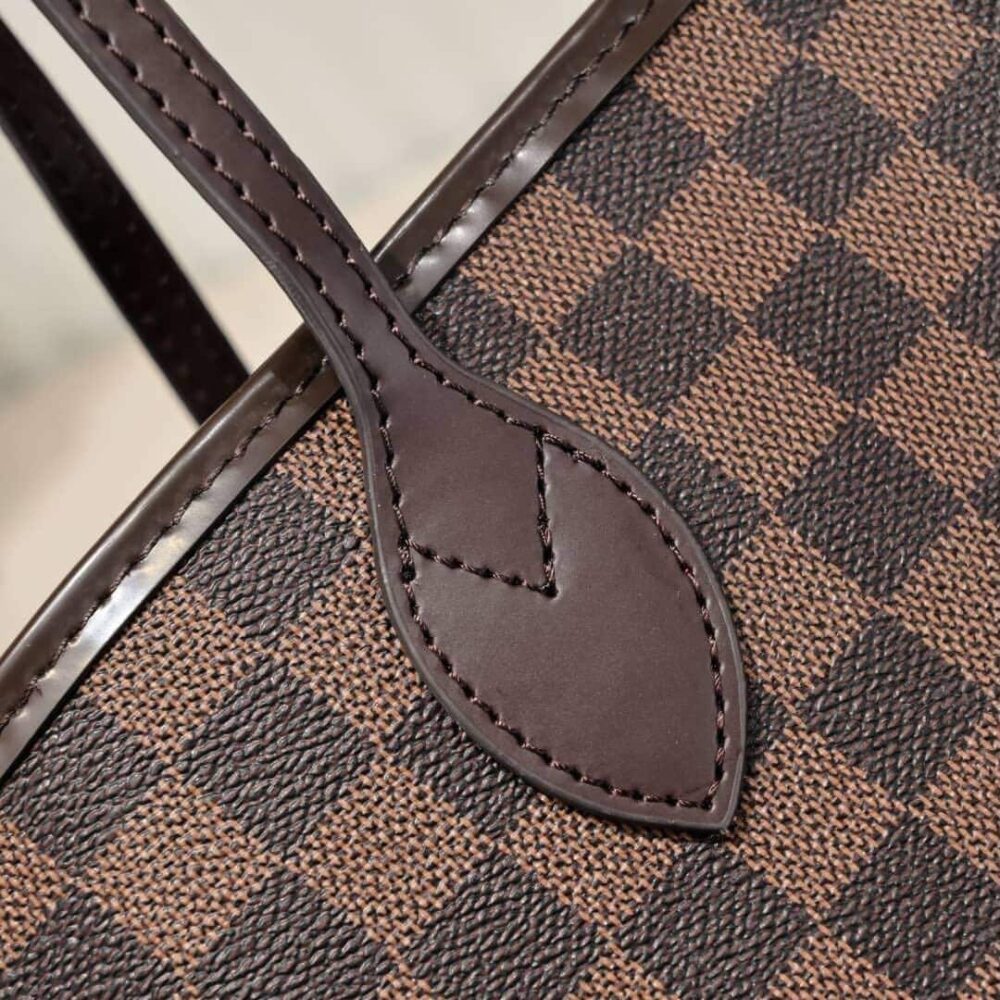 Louis Vuitton Neverfull MM Damier Ebene Cerise Red And Brown 32Cm N40599