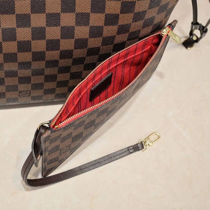 Louis Vuitton Neverfull MM Damier Ebene Cerise Red And Brown 32Cm N40599