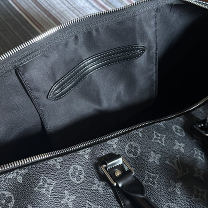 Louis Vuitton Keepall Bandouliere 55 Monogram Eclipse Canvas 55cm LV M40605