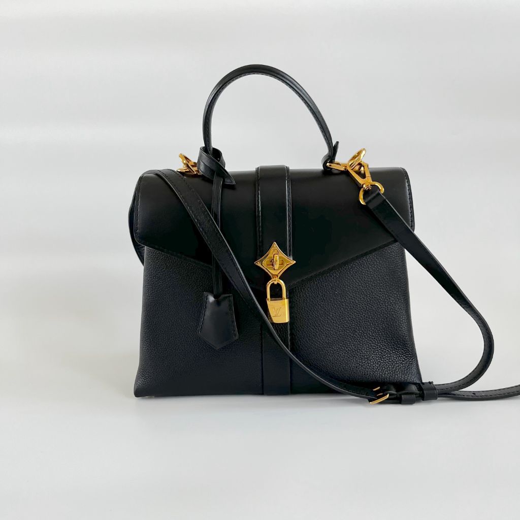 Louis Vuitton Rose Des Vents Black Leather PM Bag