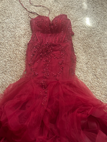 Modest Mermaid Spaghetti Straps Burgundy Sequin Prom Gowns 23Rd Birthday Dress Prom Dresses 20Th Birthday Outfits