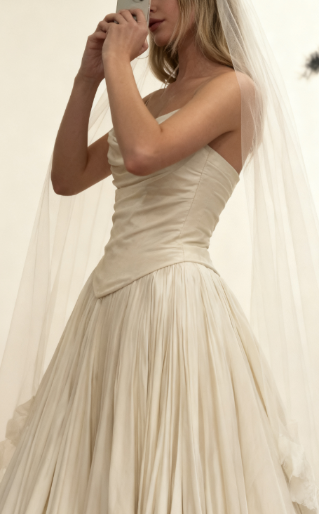 Modest Wedding Dress Ball Gowns Strapless White Satin Long Wedding Dress Brides Dresses Bridal Gown