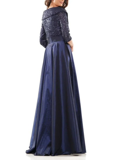 A-Line Evening Gown Elegant Dress Formal Black Dress Plus Size Floor Length Half Sleeve V Neck Satin with Bow(s) Pleats Sequin 2026