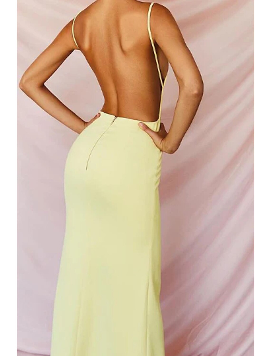 Mermaid / Trumpet Prom Dresses Open Back Dress Formal Wedding Guest Floor Length Sleeveless Strapless Satin Backless with Slit 2026