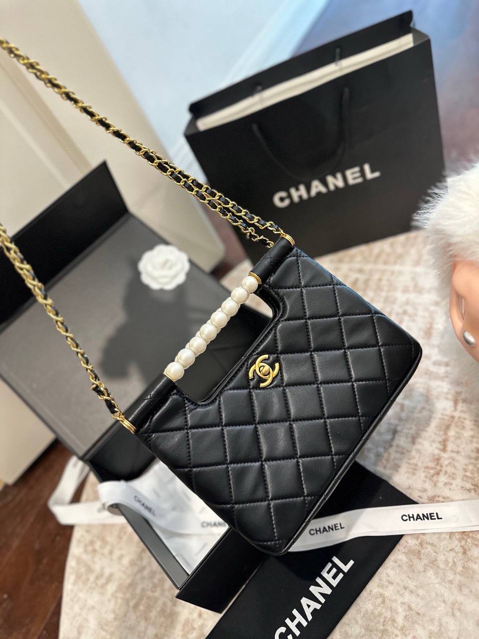 Chanel New Pearl Clutch Bag