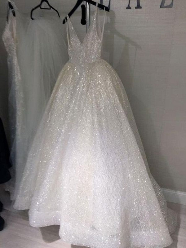 A-Line/Princess Other Floor-Length Sleeveless V-neck Dresses