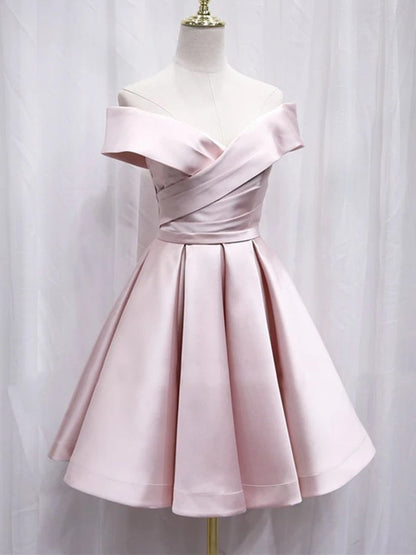 Emerald Green/Burgundy/Blue/Pink Off Shoulder Short Homecoming Dress Girls Junior Short Prom Gown  C1132