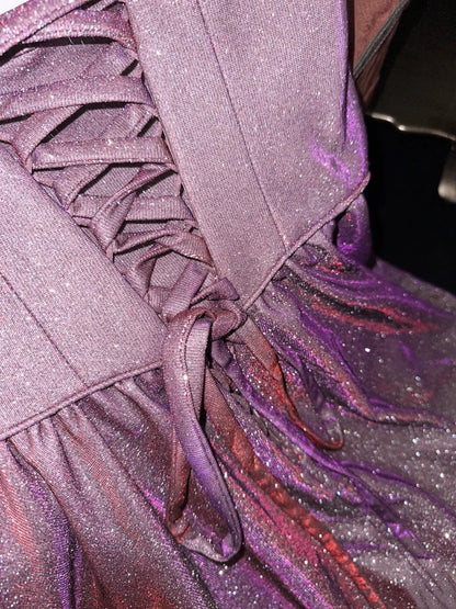 Purple Fashion Gorgeous Shining Elegant Long Fashion Dress gh6645
