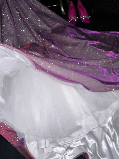 Purple Fashion Gorgeous Shining Elegant Long Fashion Dress gh6645