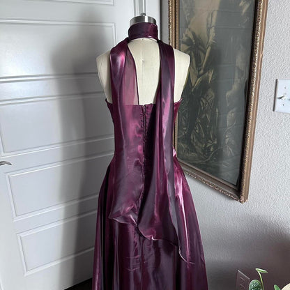Purple Elegant Vintage Fashion Long Tulle Prom Dress Prom Gowns Prom Dresses