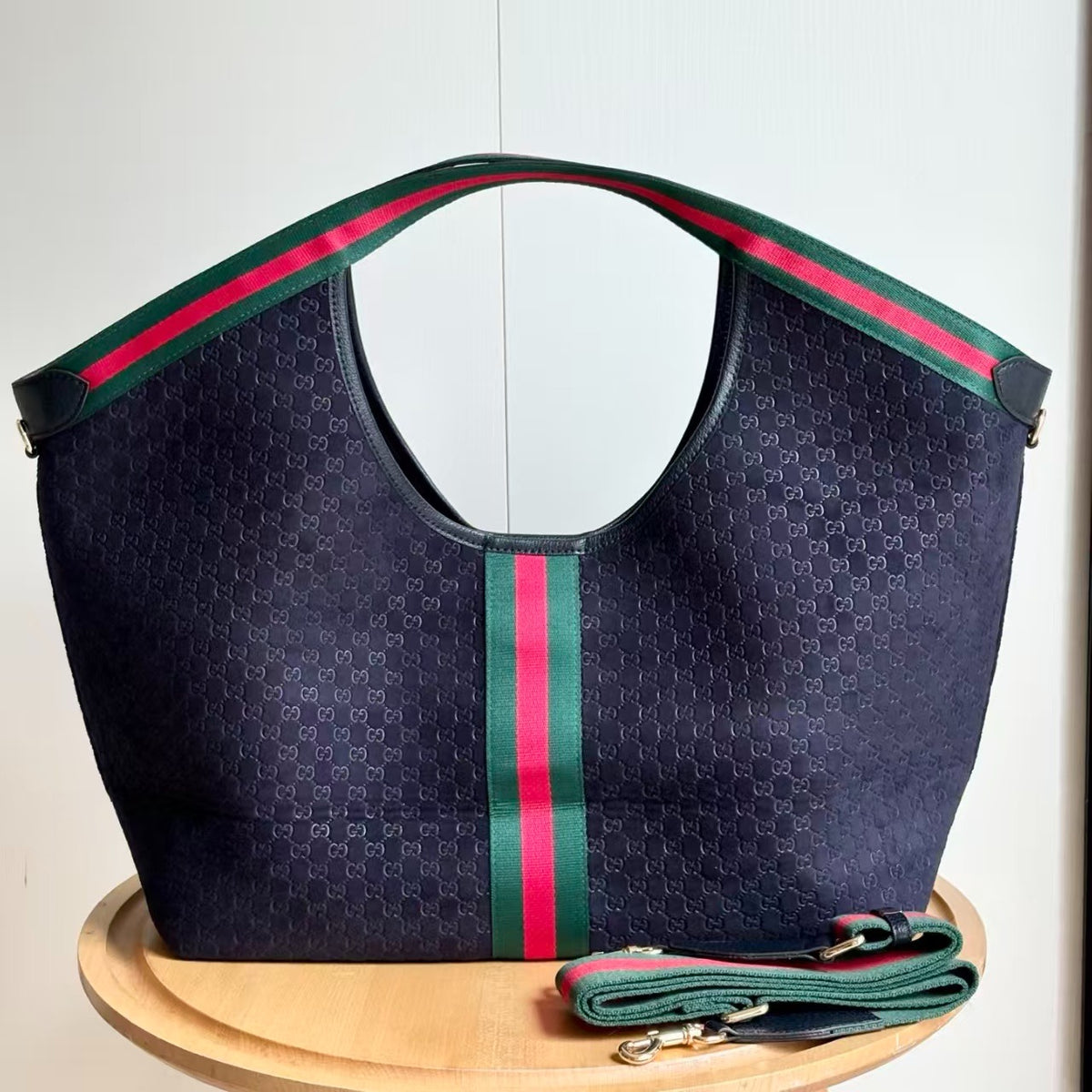 Gucci Giglio Large Tote Bag Dark Blue 60Cm 853971 Caabv 4541