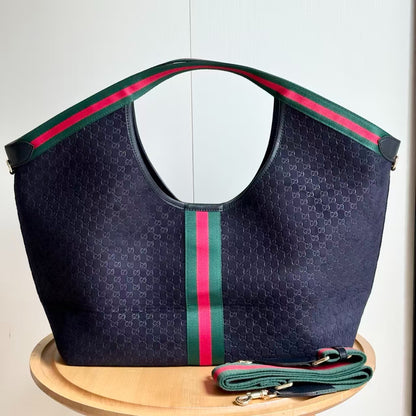 Gucci Giglio Large Tote Bag Dark Blue 60Cm 853971 Caabv 4541