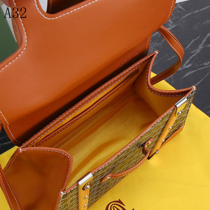 GOYARD SAIGON PM BAG BLACK &amp; TAN 20CM