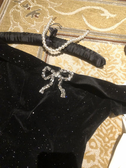Sexy Ball Gowns Off The Shoulder Black Velvet Short Prom 8Th Grade Homecoming Dress Summer Middle School Hoco Dresses 6Th Grade Graduation Outfits