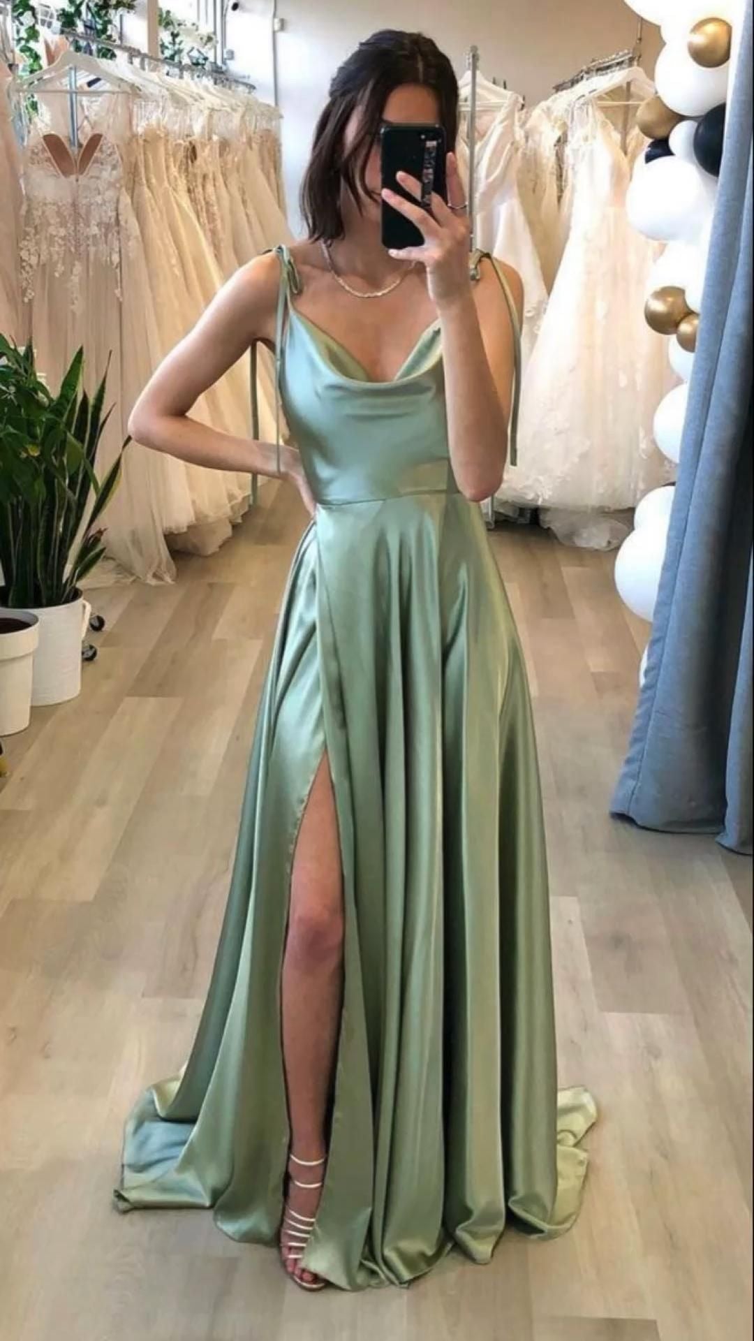 Sheath Long Prom Dress Mint Green Prom Dresses Prom Gowns
