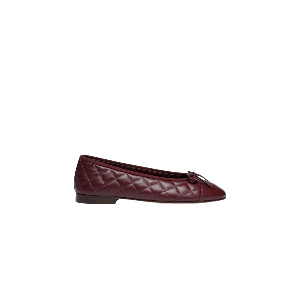 Chanel Ballet Flats Dark Burgundy