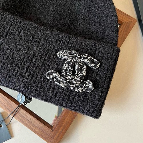 Chanel Knit Beanie In Black