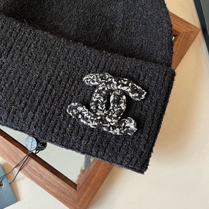 Chanel Knit Beanie In Black