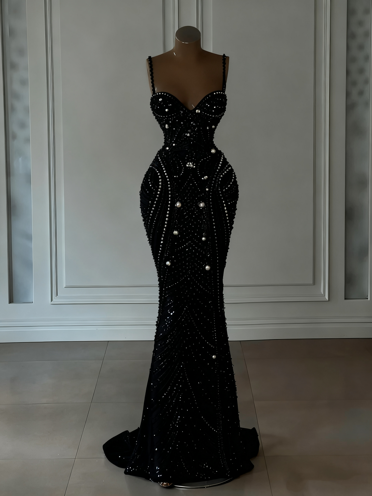Sparkly Mermaid Spaghetti Straps White Sequin Beaded Wedding Dress Long Bridal Gowns Wedding Dresses