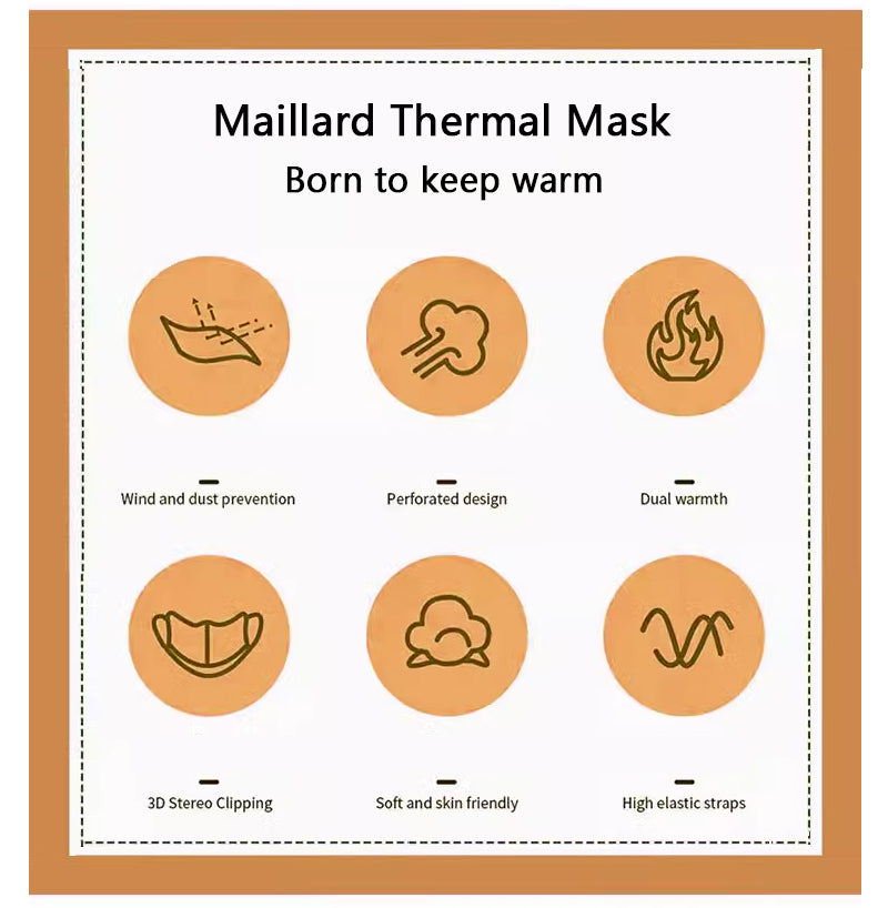 -Maillard Mask Autumn/Winter Warm Mask Riding Windproof and Cold Keeping Mask(1 piece)