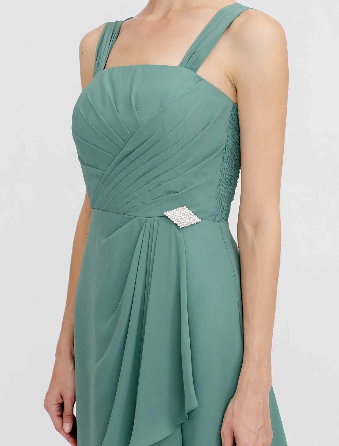A-Line Mother of the Bride Dress Formal Elegant Two Piece Strap Short / Mini Chiffon Sleeveless yes with Pleats Beadin