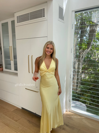 V-Neck Purple Satin And Floor Length Prom Dresses Prom Gowns