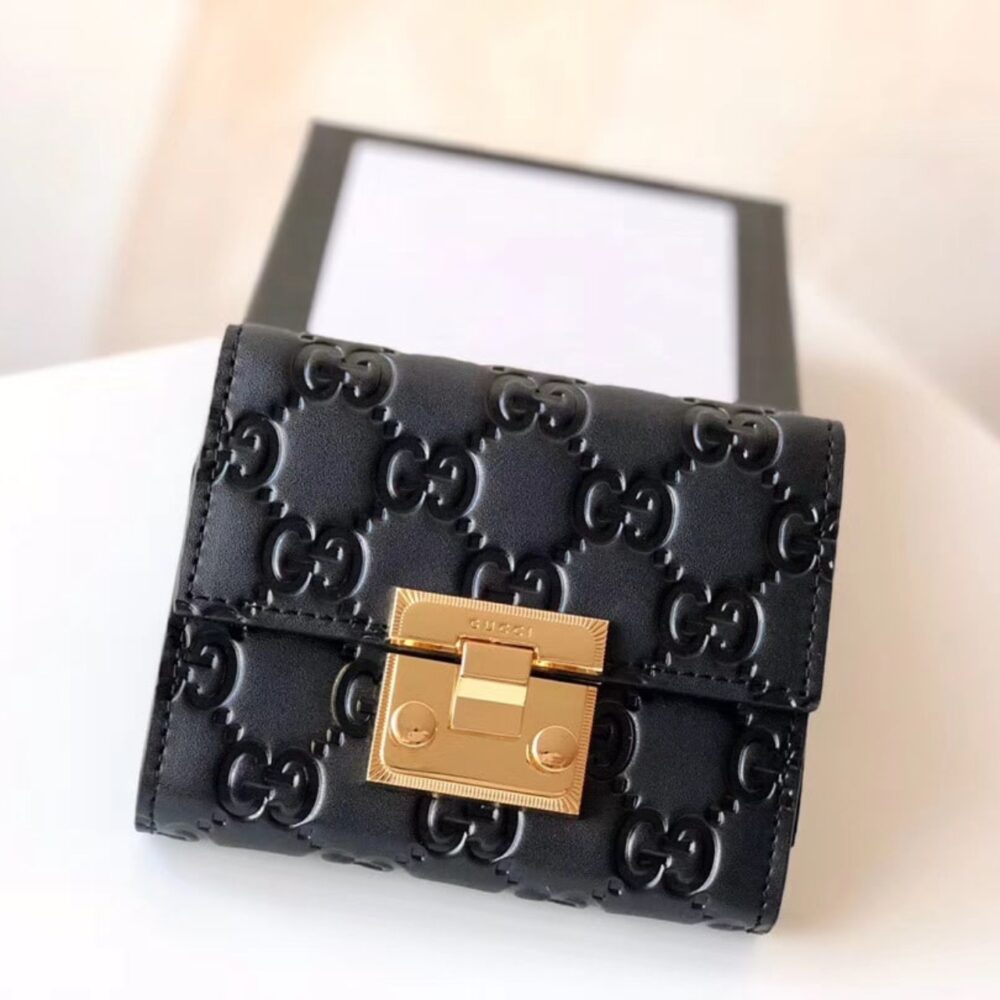 Gucci Padlock Wallet Black 11Cm