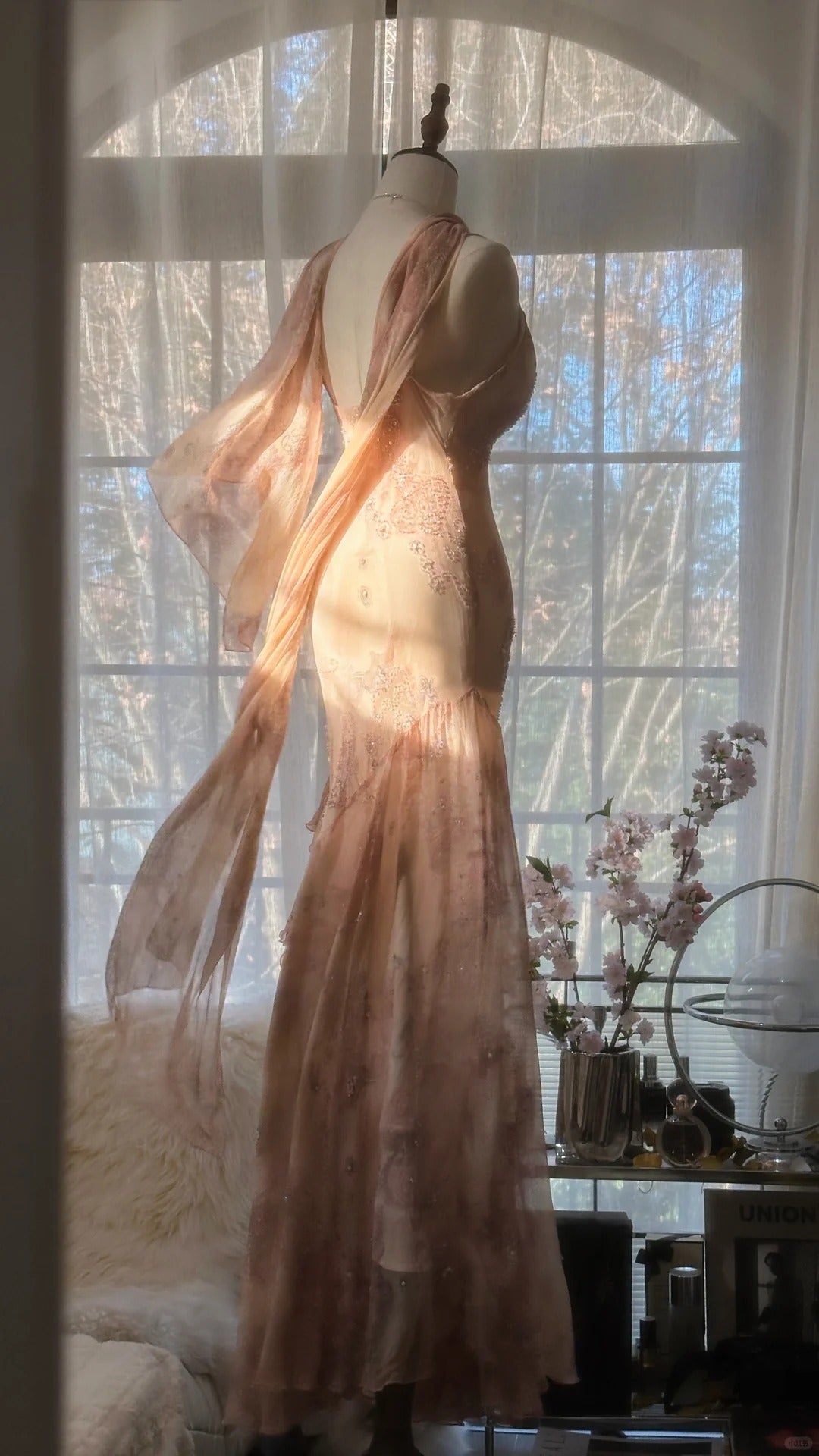 Vintage Prom Dresses, Sleeveless Long Prom Gown