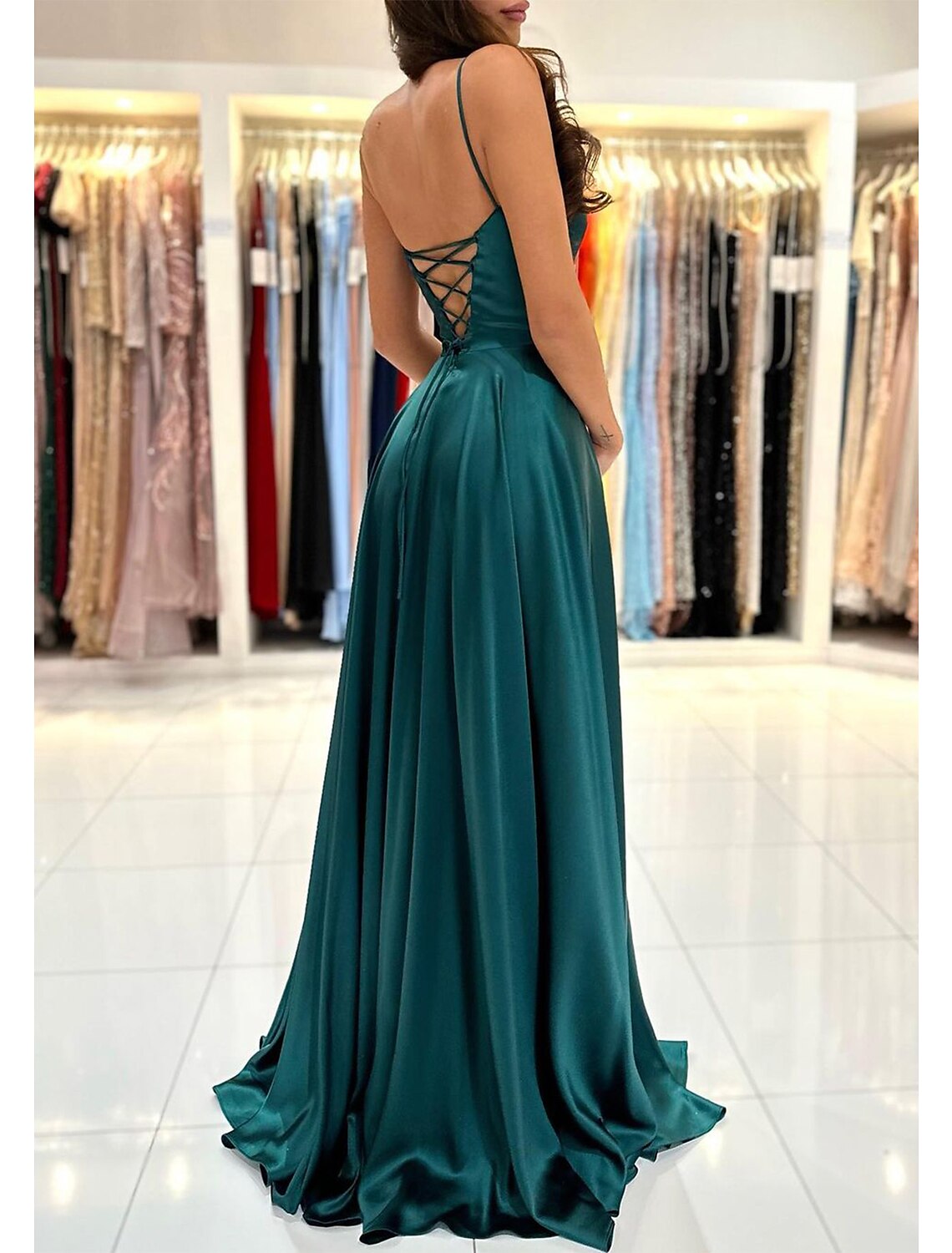 A-Line Prom Dress Christmas Red Green Dresses Empire Dress Christmas Red Green Dress Formal Prom Floor Length Sleeveless Sweetheart Imitation Silk Backless with Pleats 2026