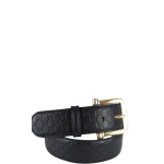 GUCCI CALFSKIN MONOGRAM BLACK BELT GOLD METAL 4CM