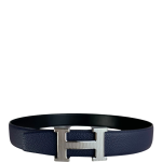 HERMES BELT TOGO SWIFT BUCKLE BLUE 38MM