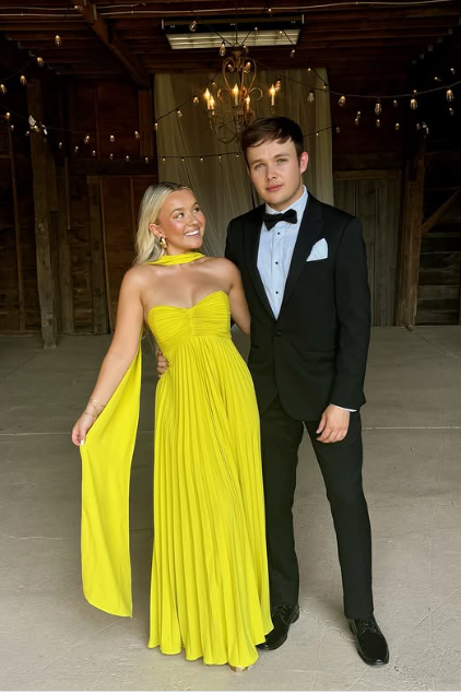 Yellow Green Fashion Simple Elegant Tube Top Off Shoulder Long Chiffon Ball Gowns Prom Dress With Scarf