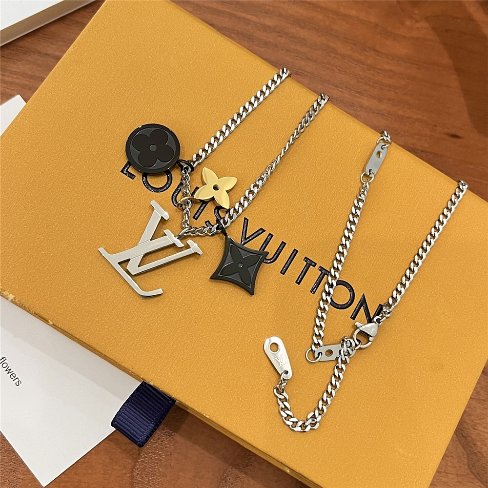 Louis Vuitton Lv Instinct Necklace Silver M00521